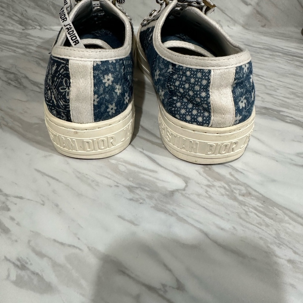 Dior Denim and Cream Women's Sneakers - Picture 4 of 6